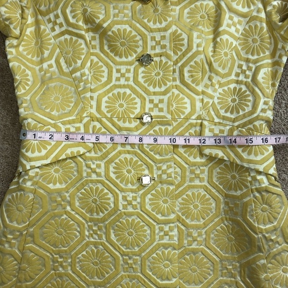 Vintage Rothmoor Coat Gold Full Length Button Down Fully Lined Winter Overcoat - Picture 12 of 17